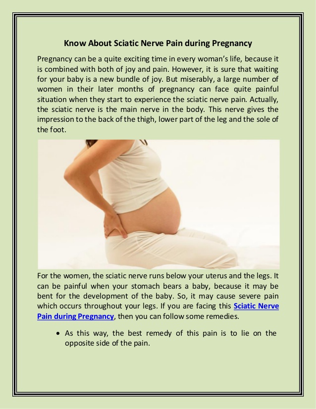 Sciatica In Pregnancy 1
