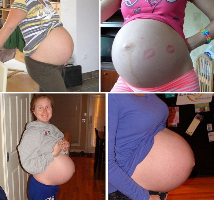 pictures of 10 months pregnant belly